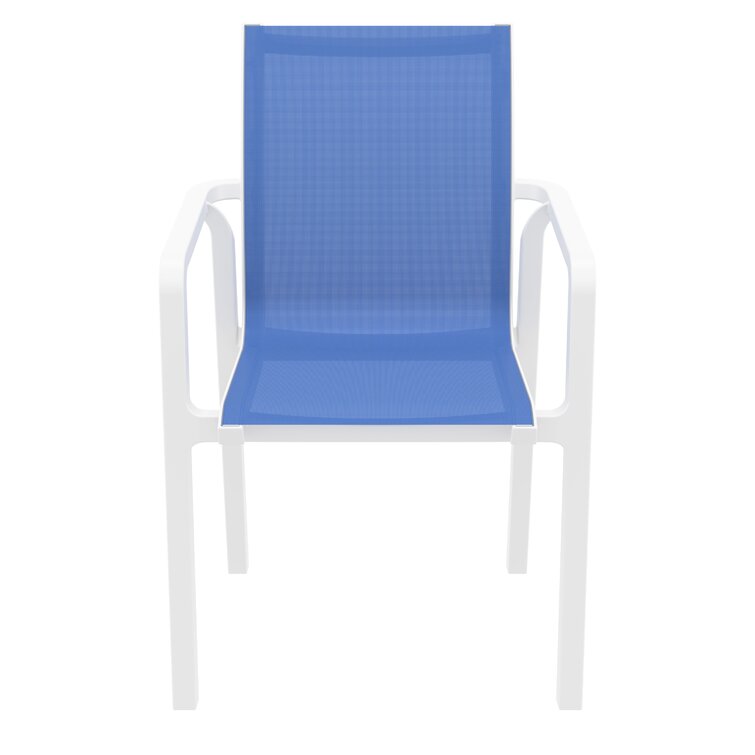 Blue mesh 2024 patio chairs